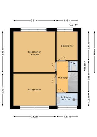 Floorplan - Paulus Potterstraat 11, 3751 VA Bunschoten-Spakenburg